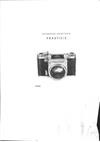 Praktica (VEB) Praktisix 2 a manual. Camera Instructions.